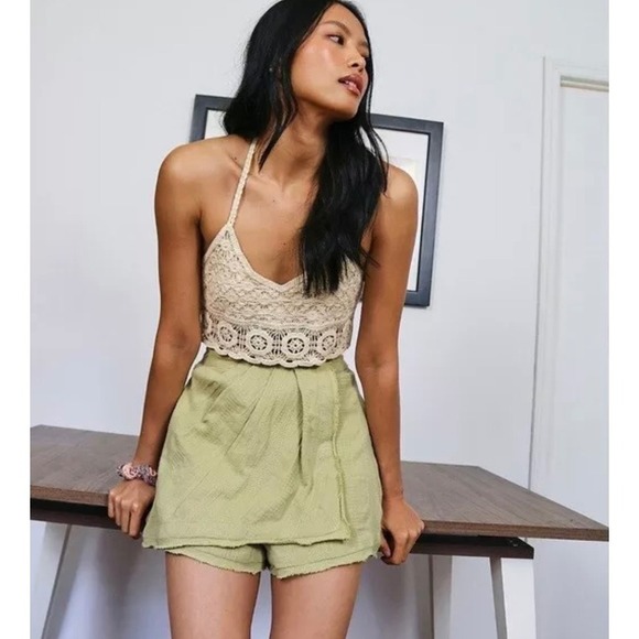Free People Sofia Sarong Shorts Endless Summer High Waist Pleated Size Small - Picture 1 of 9